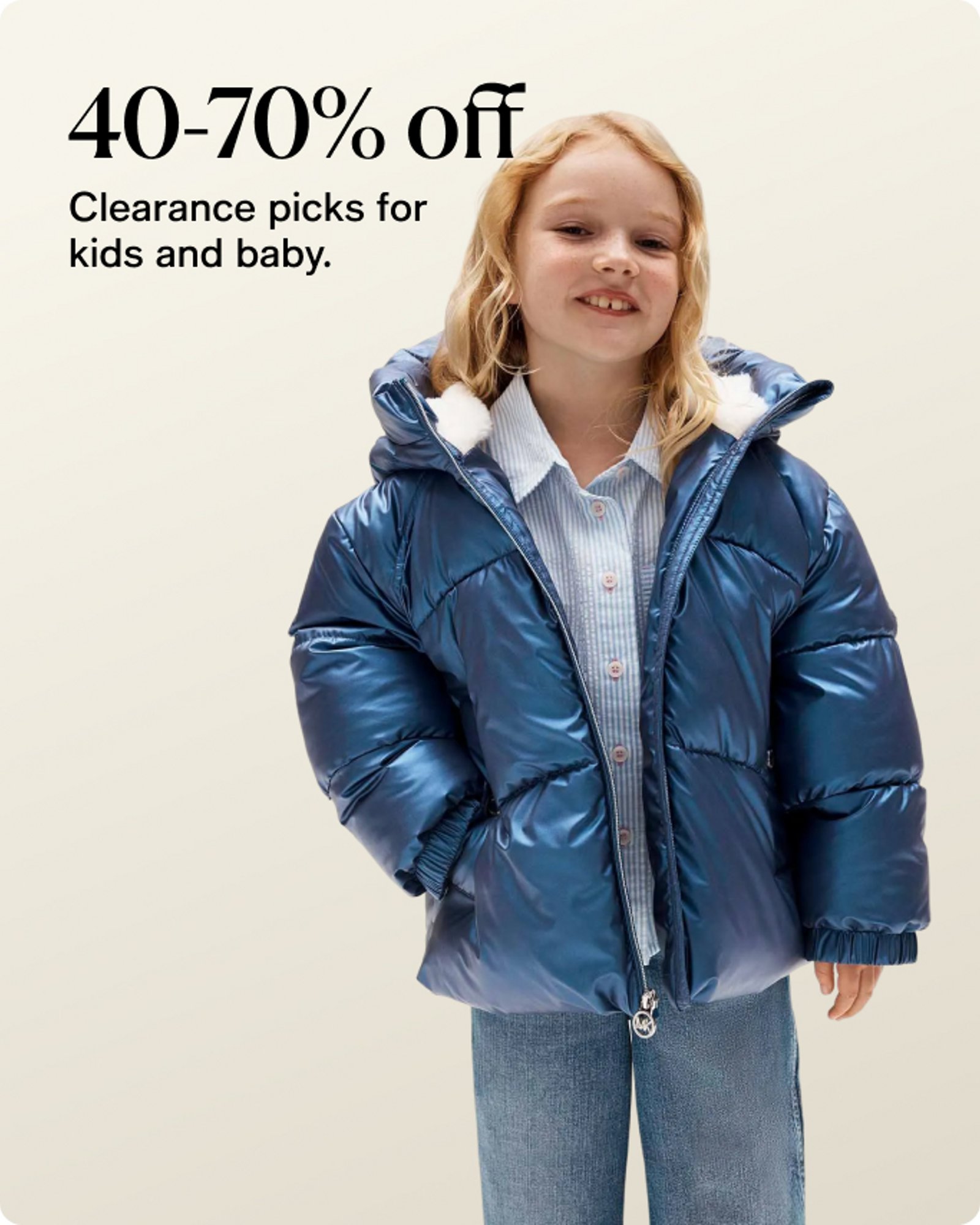 40-70% off clearance picks for kids and baby