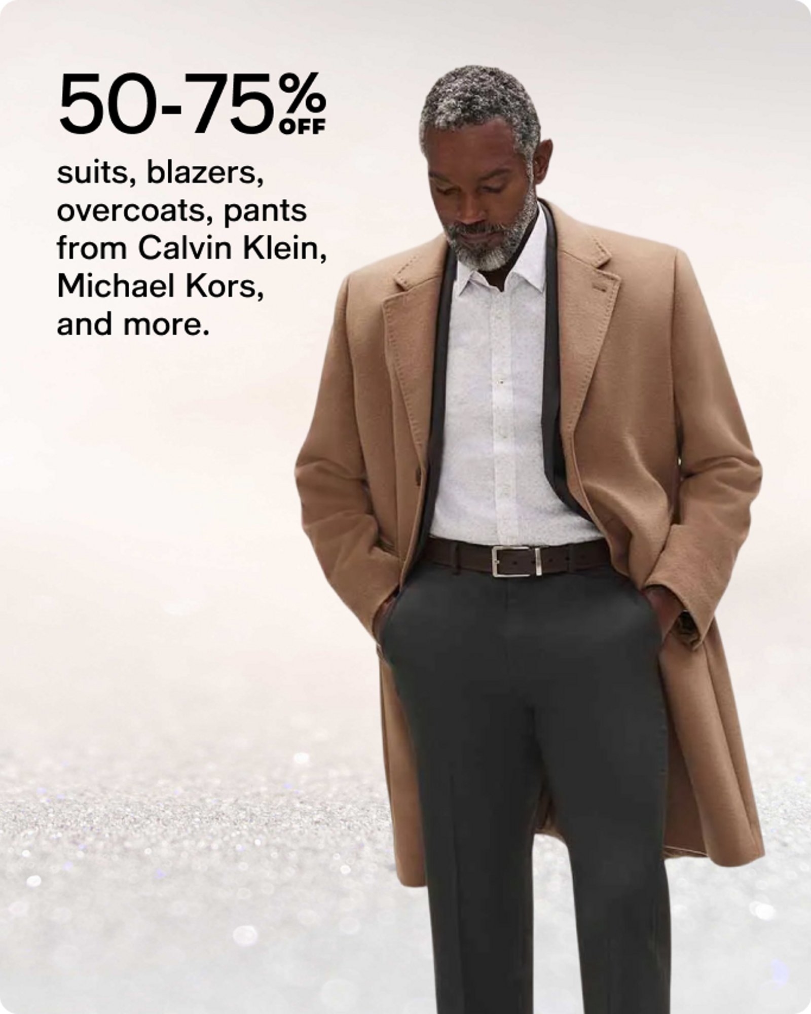 50-75% suits, blazers