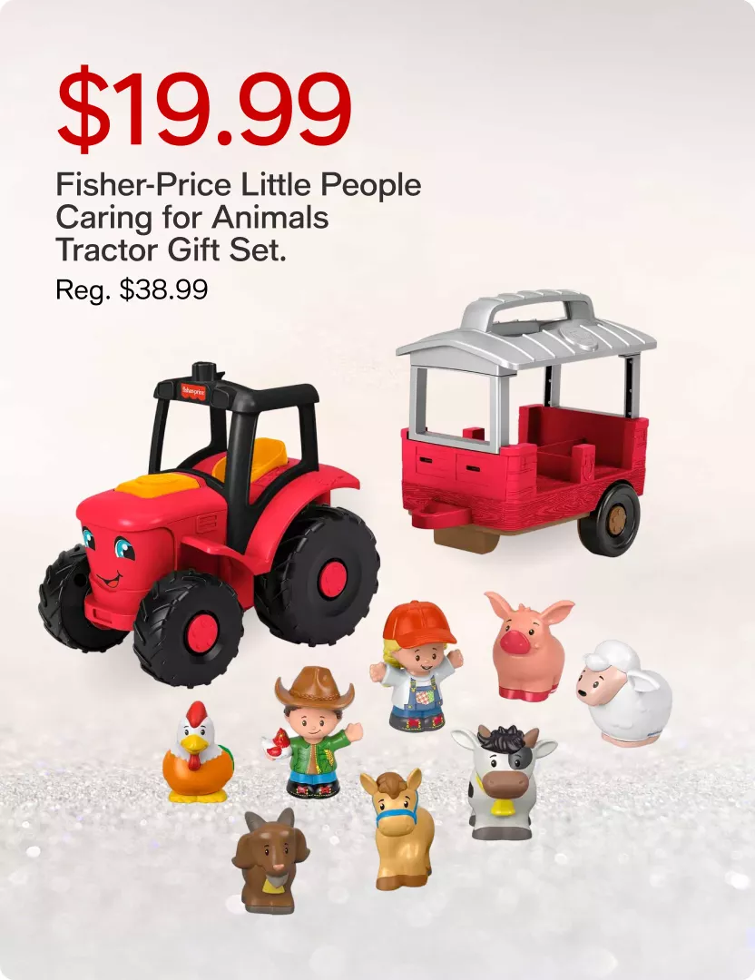 $19.99 Fisher-Price Little People Caring for Animals Tractor Gift Set. (Reg. $38.99)