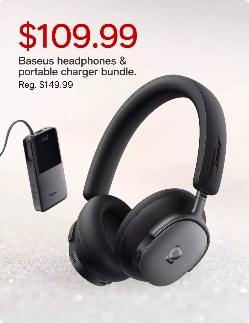 $109.99 Baseus headphones & portable charger bundle. (Reg. $149.99)