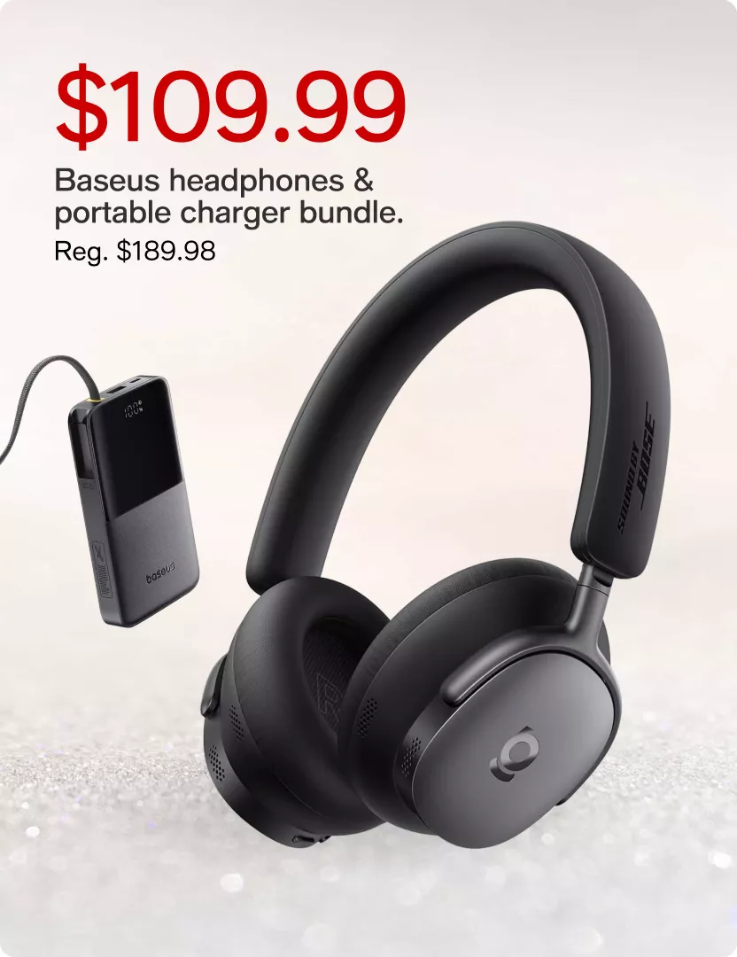 $109.99 Baseus headphones & portable charger bundle. (Reg. $149.99)