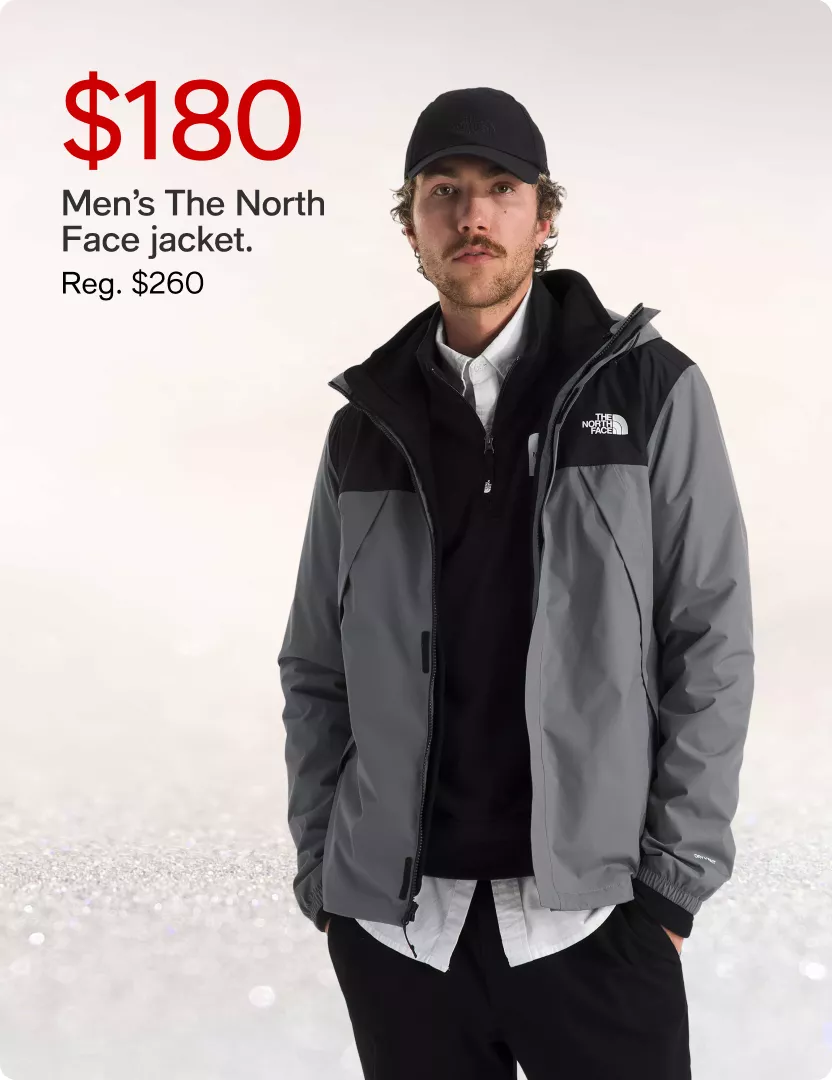 $180 Men’s The North Face jacket. (Reg. $260)