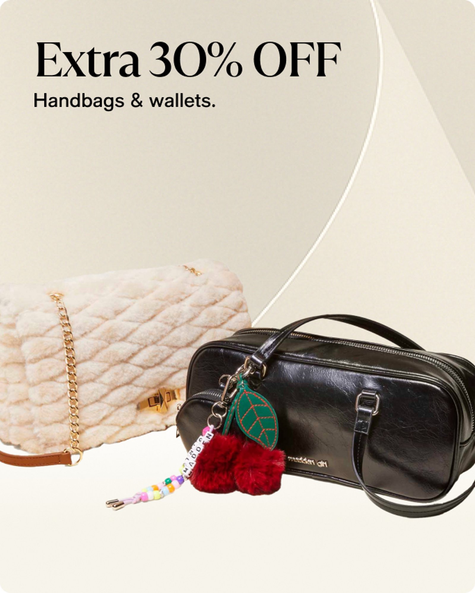 Extra 30 off handbags & wallets