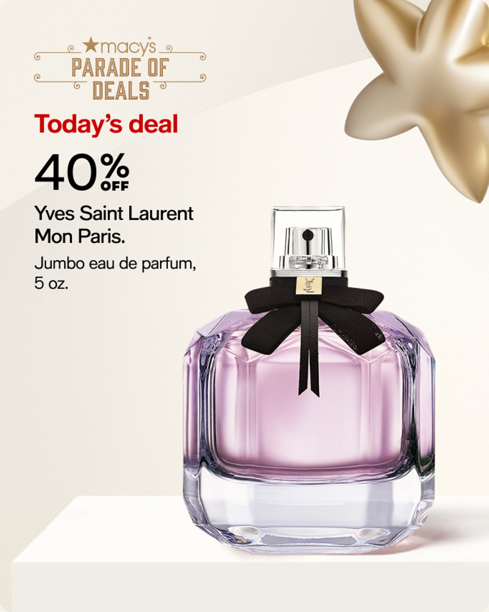 40% off YSL Mon Paris EDP Jumbo 5oz