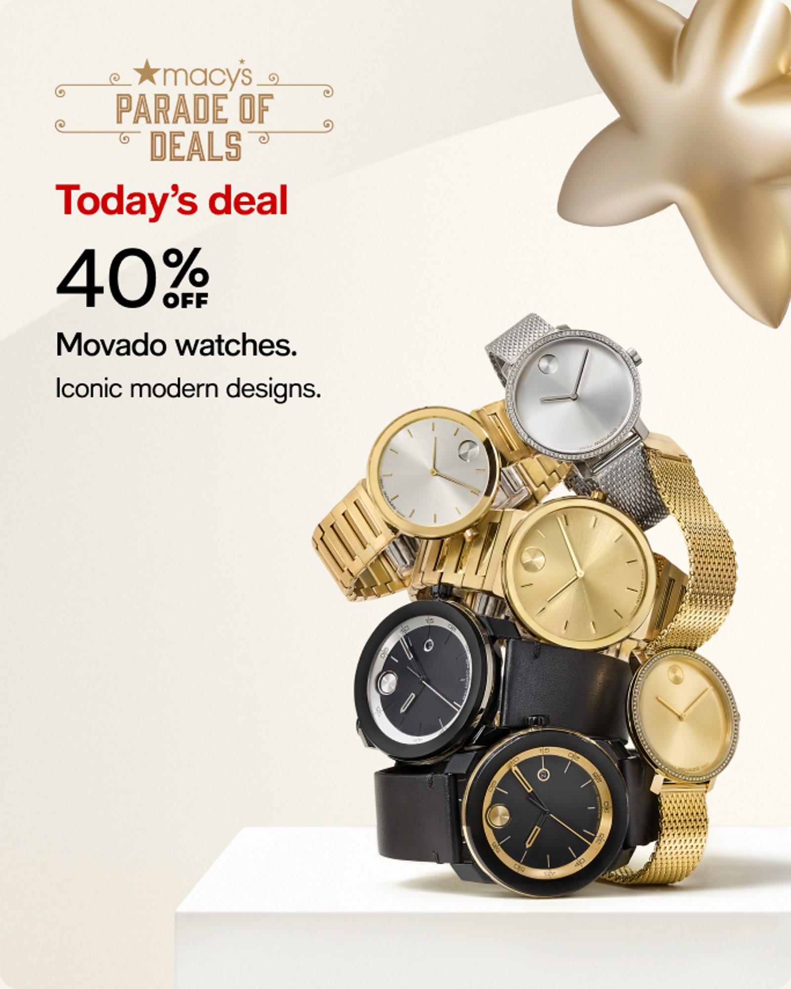40% off Select Movado Watch Styles (6 SKUs)