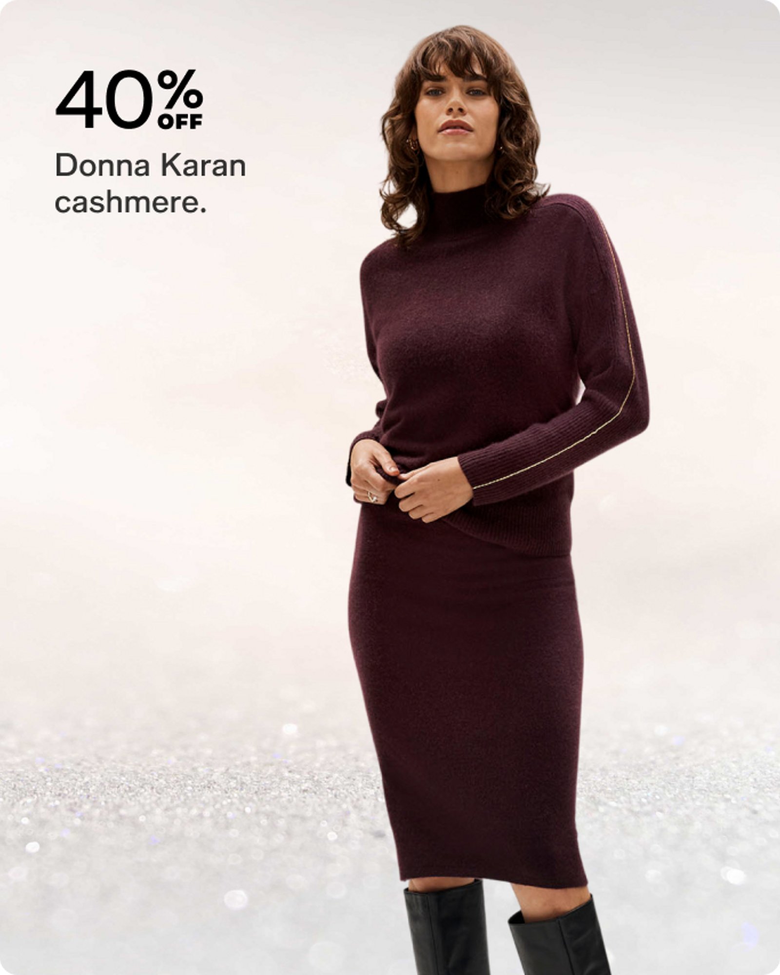 40% off Donna Karan cashmere