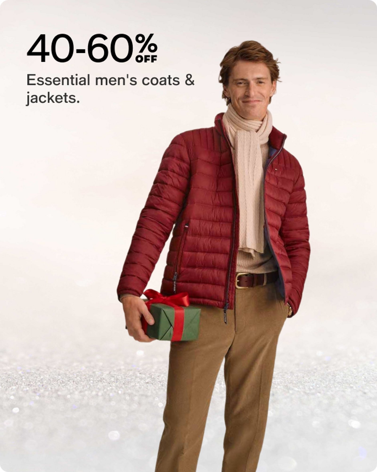 40-60% OFF Essential men's coats & jackets.