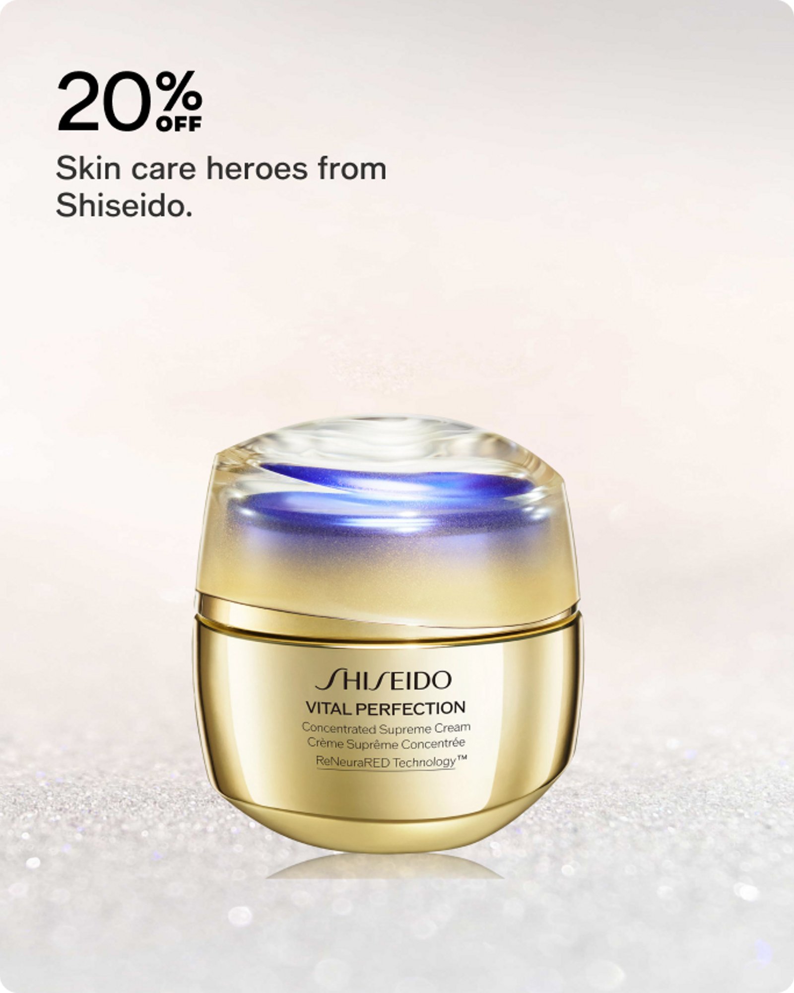 20% off Shiseido