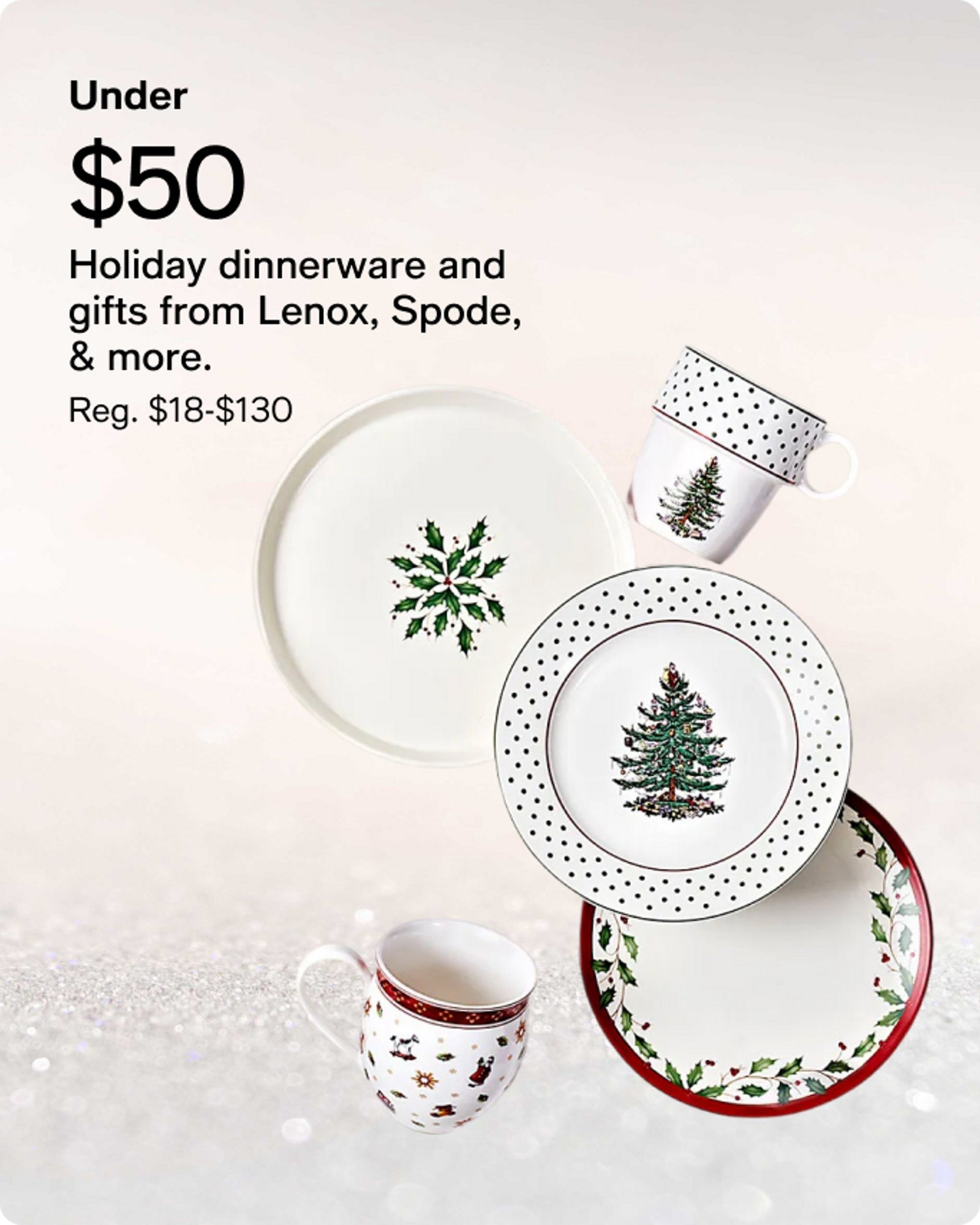 Holiday dinnerware