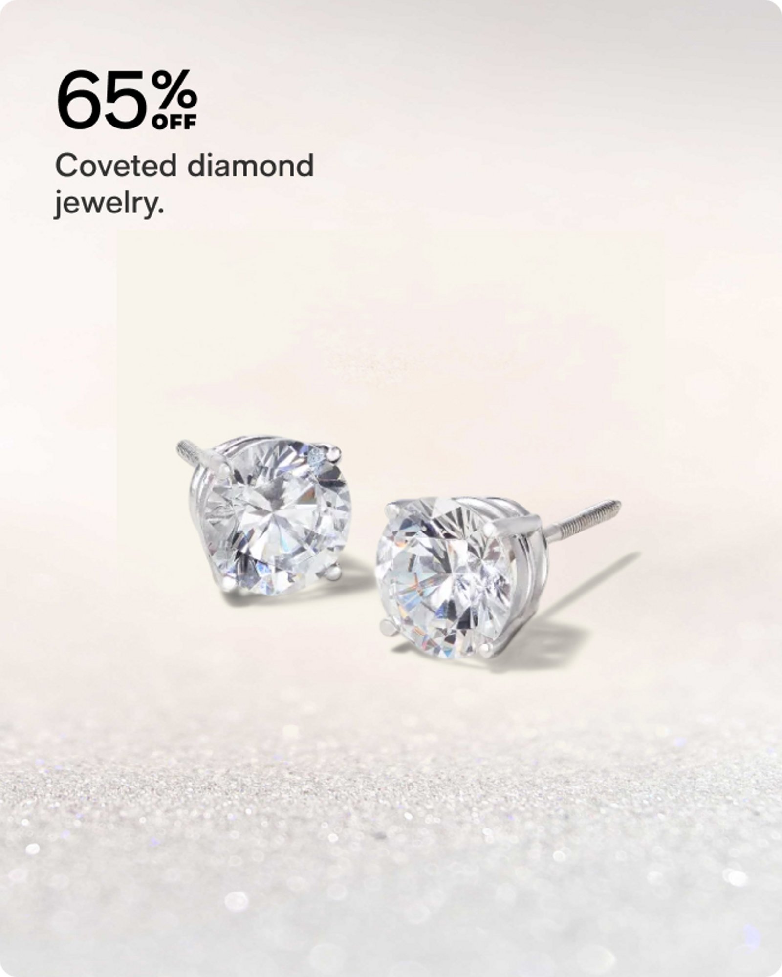 65% off Diamond Jewelry