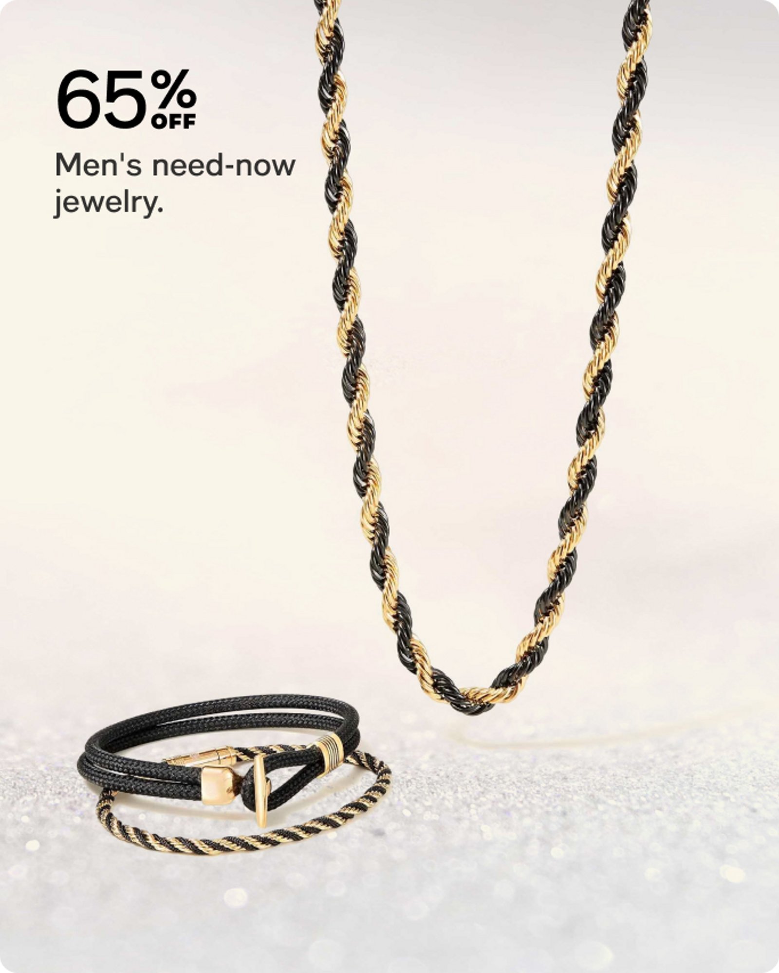 65% off Men's Jewelry