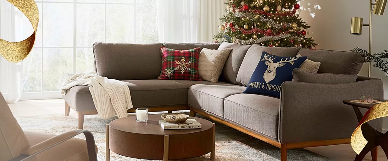 Living room with couch, table and chairs