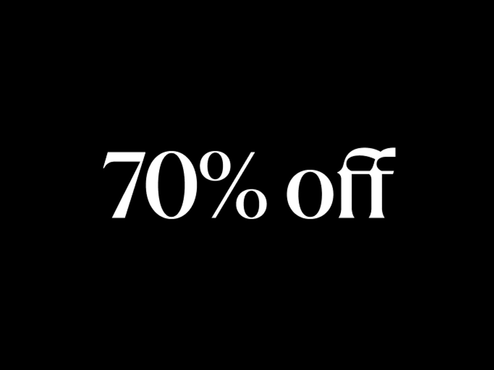 70% off
