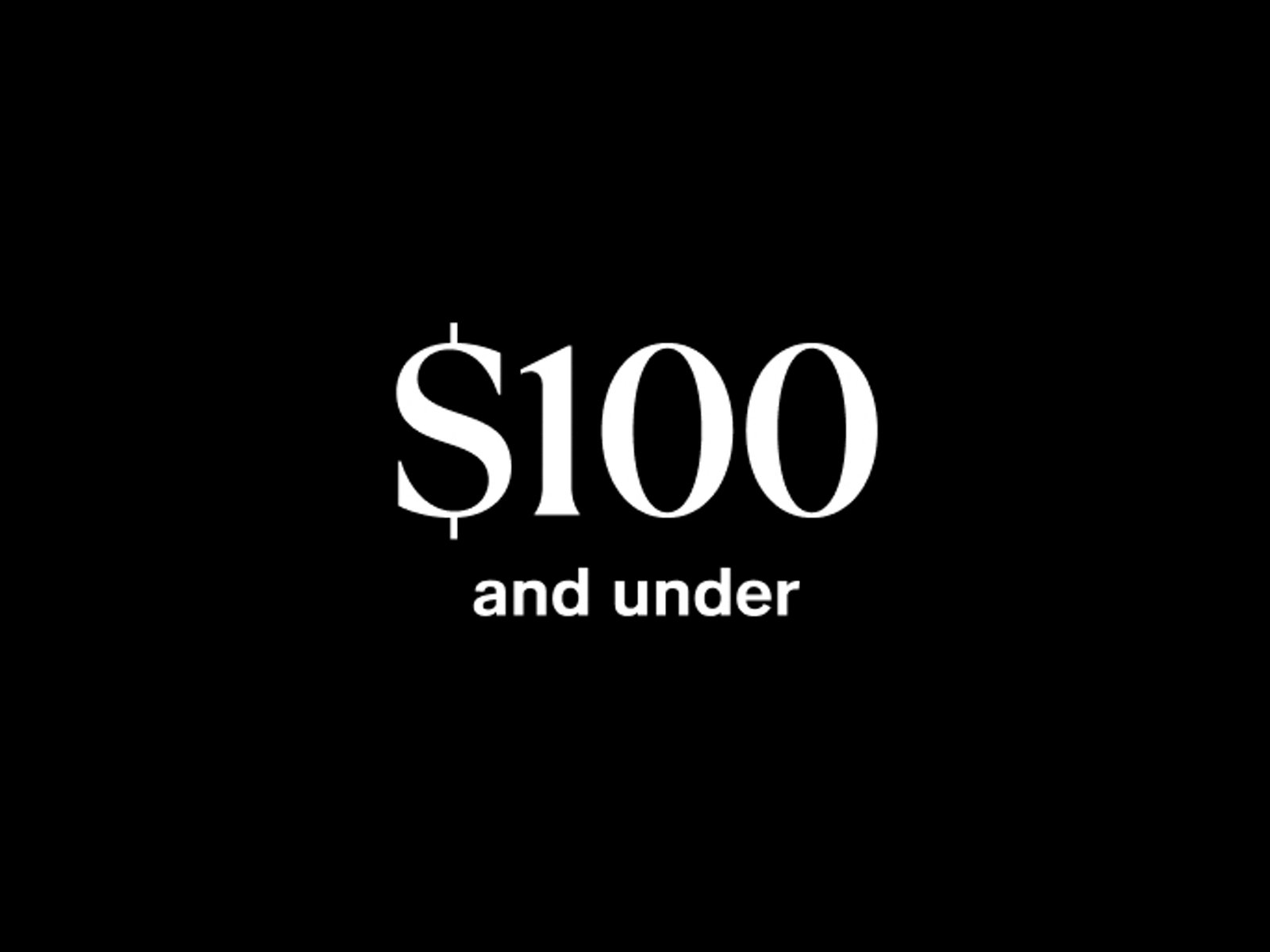 $100 & Under