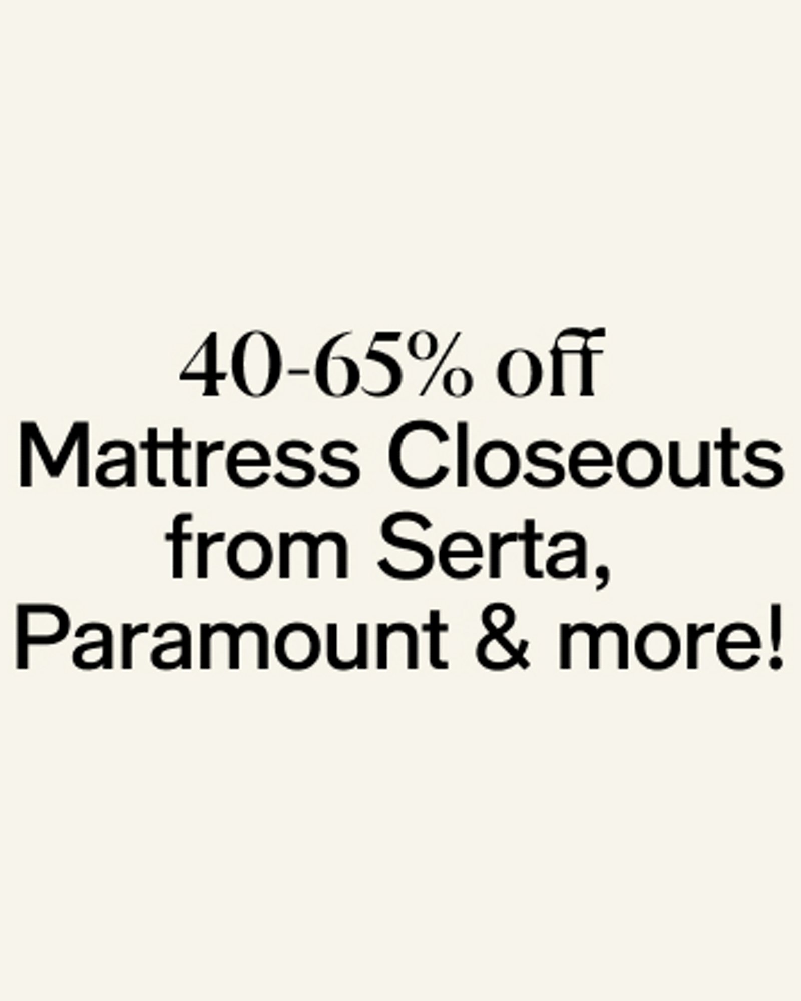 Closeouts