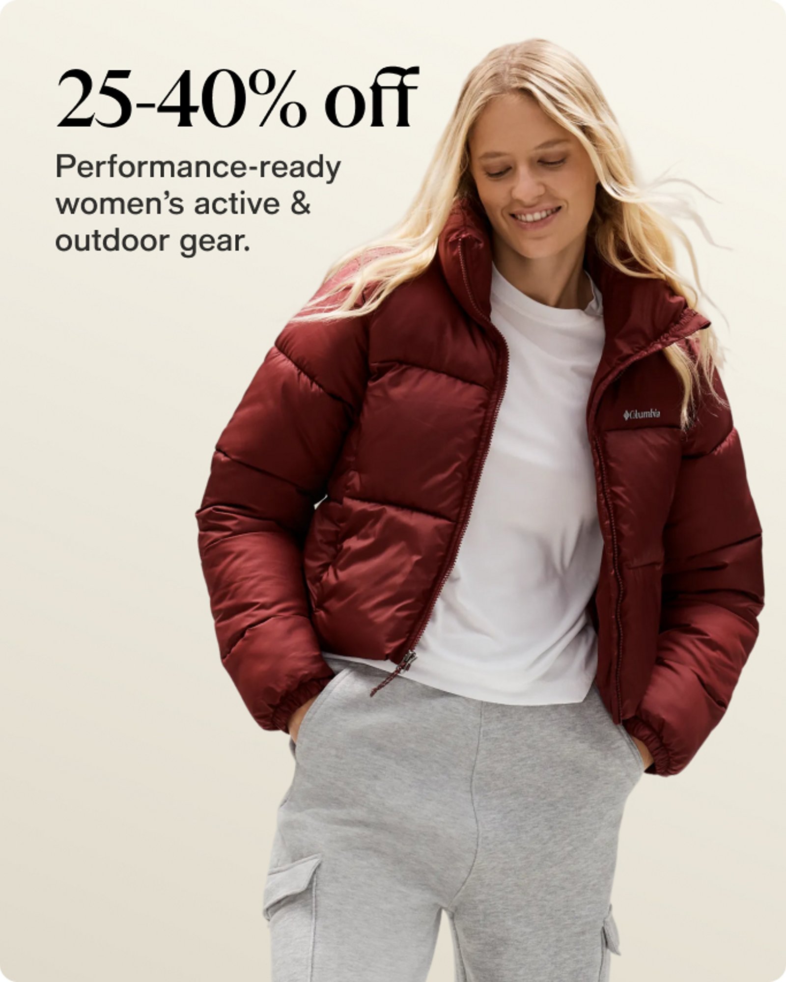 25-40% OFF ACTIVEWEAR