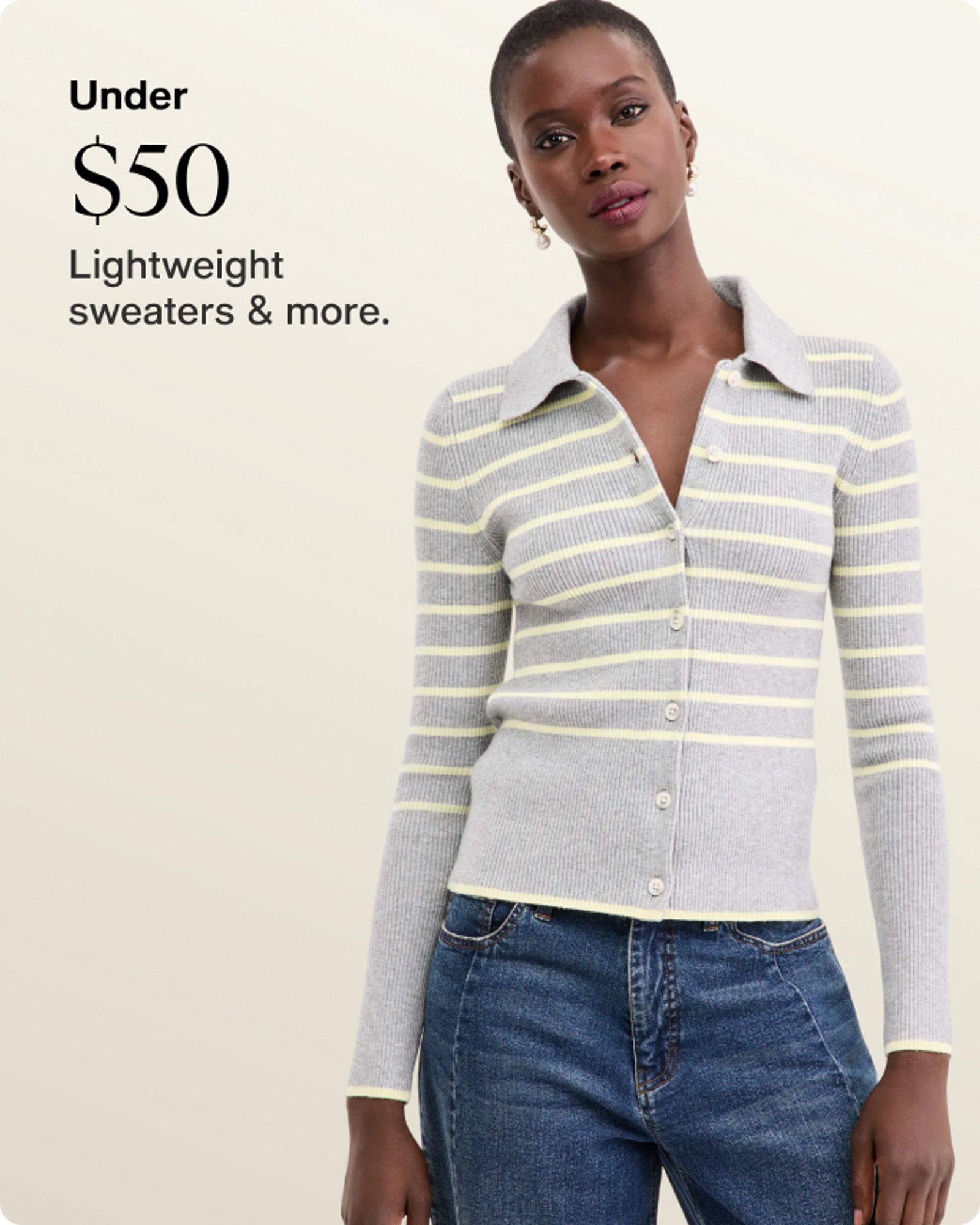 UNDER $50 LIGHTWEIGHT SWEATERS