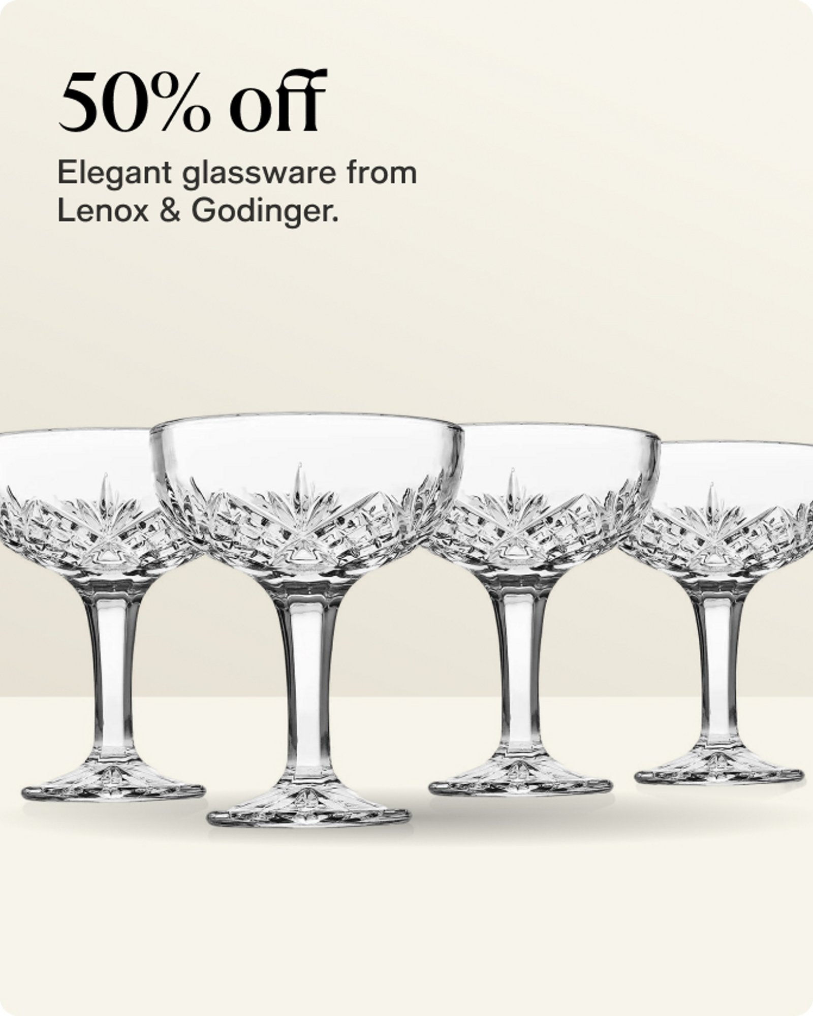 Home-offer-card-50-off-elegant-glassware-from-lenox-and-godinger