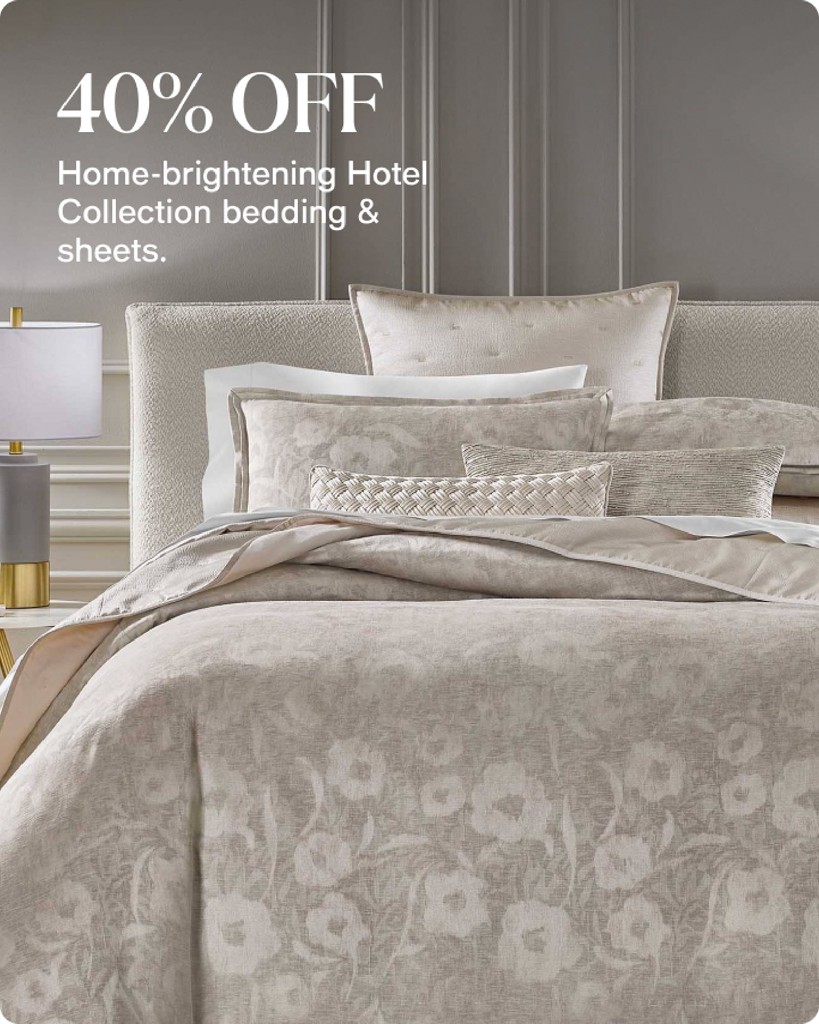 40% OFF Home brightening Hotel Collection bedding sheets