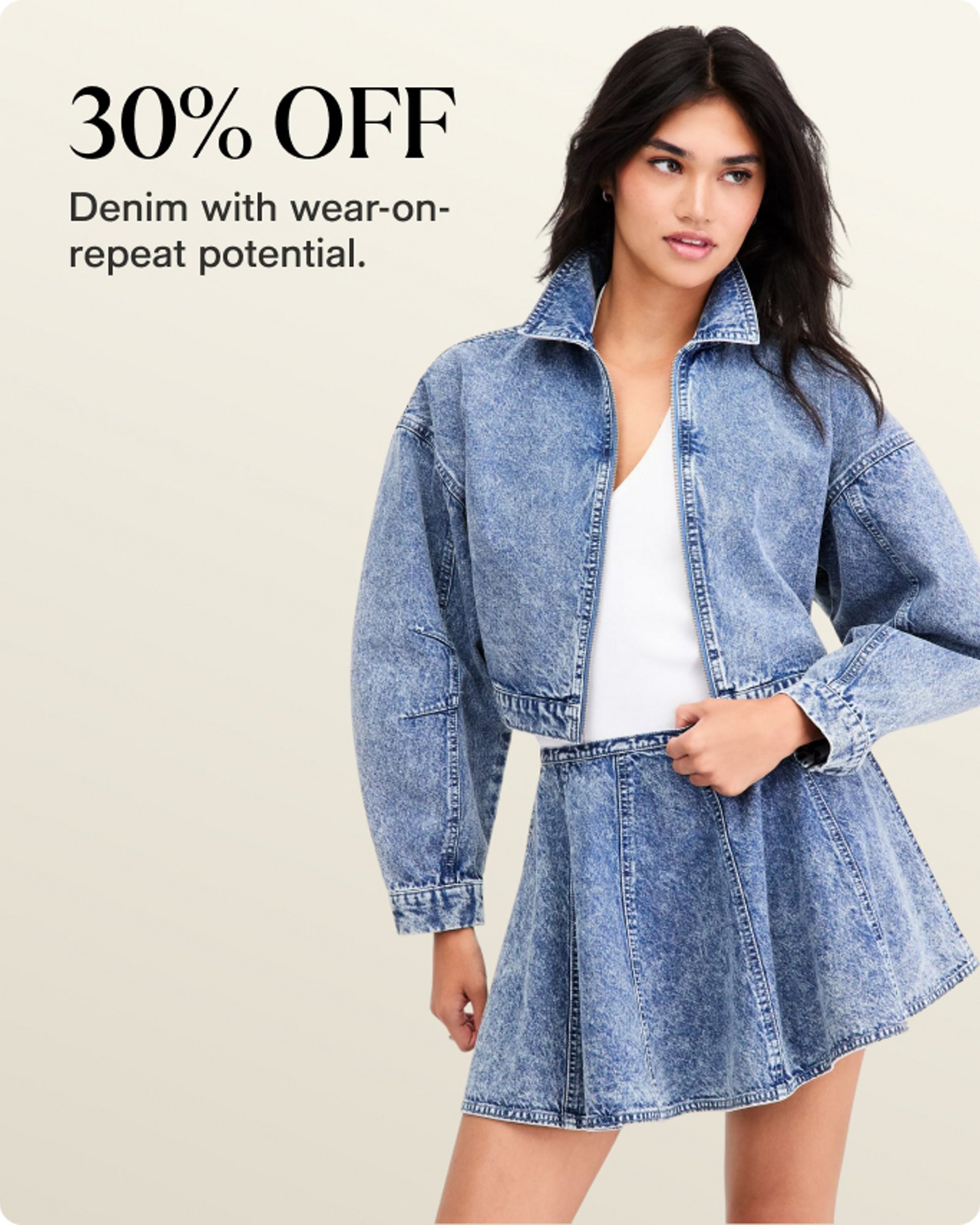 Women-offer-our-top-deals-30%-off-denim