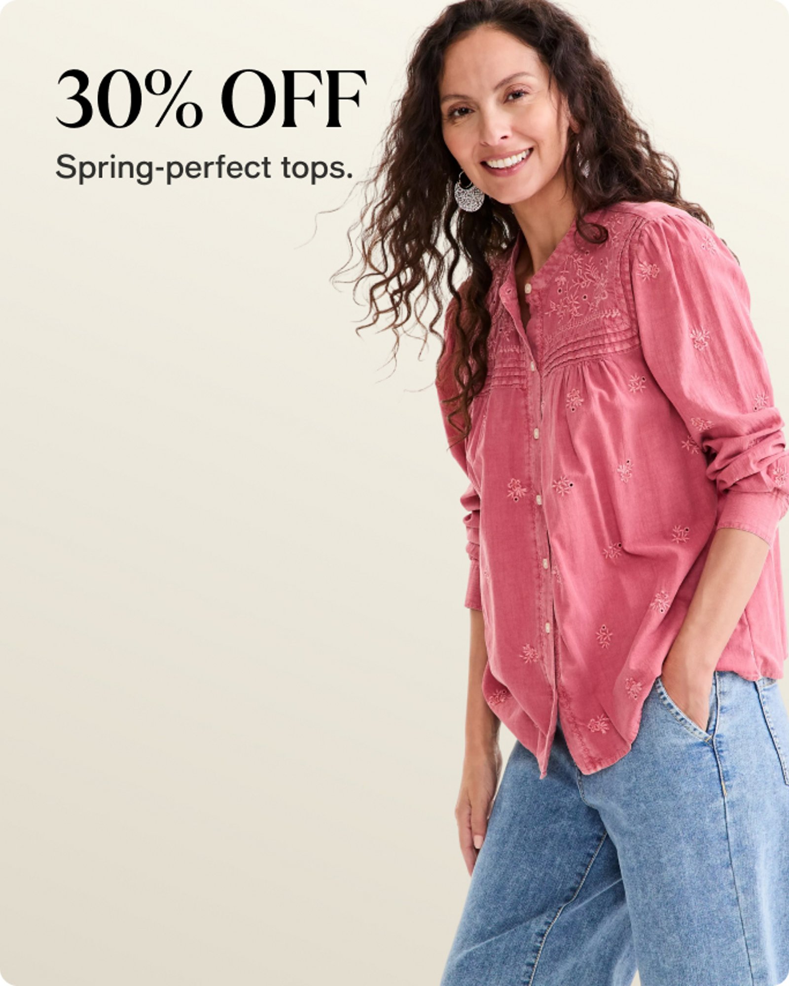 Women-offer-our-top-deals-30%-off-spring-tops 