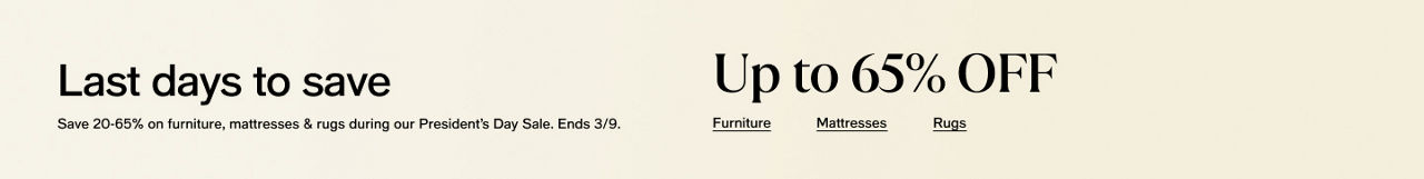 Last days to save upto 65% off