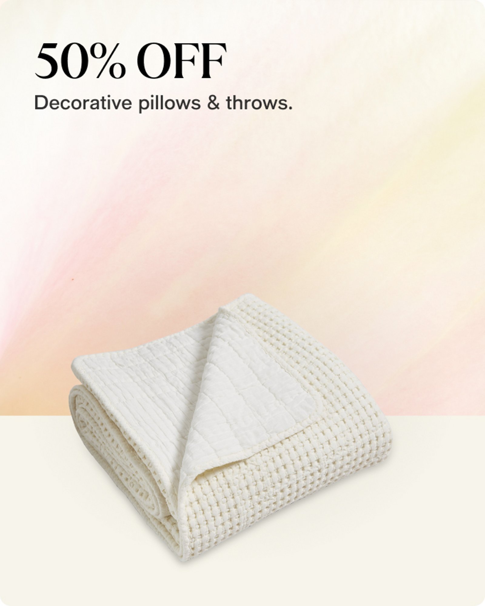 50% Off decorative pillow