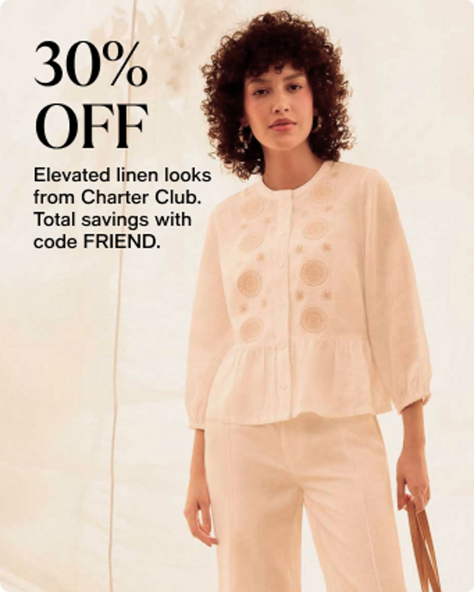 Women-offer-our-top-deals-30%-off-linen