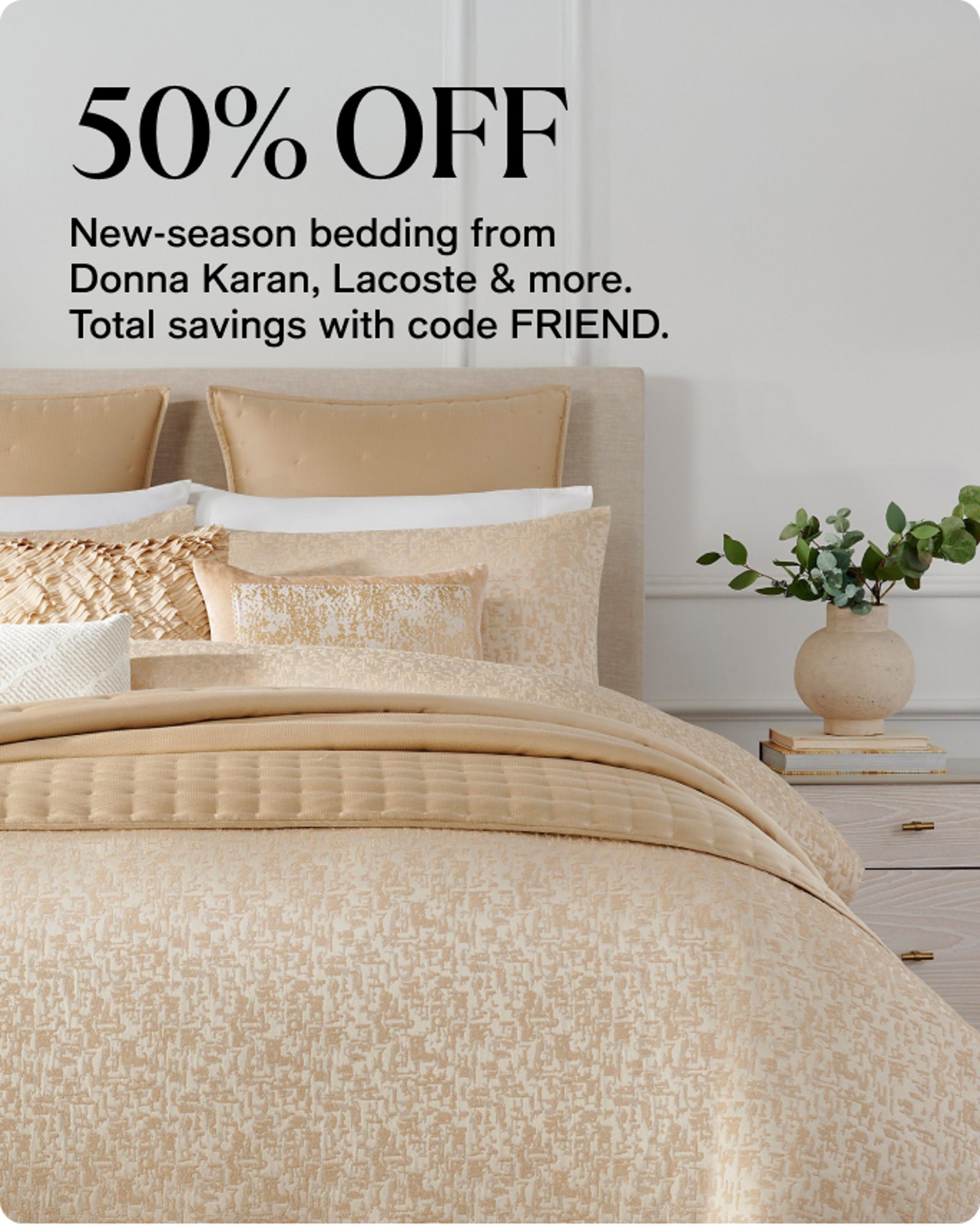 50% OFF New season bedding from Donna karan lacoste