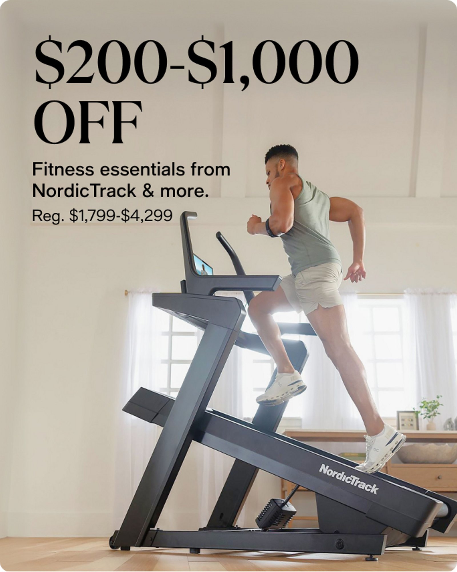 Spring Favorites Sale-offer card-our-top-deals-$200 - $1000 OFF fitness essentials