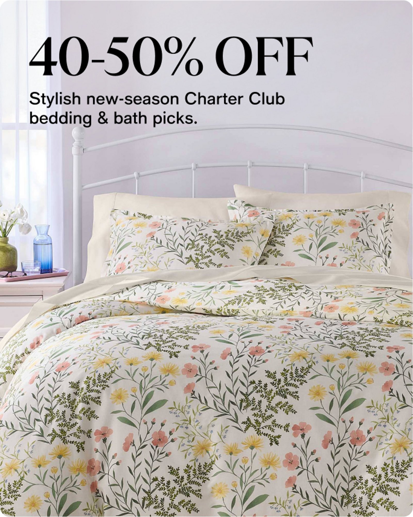 40-50% OFF Charter Club bedding bath picks