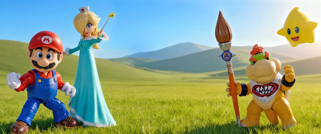 Super Mario, Luigi, Toad, Daisy, Bowser Jr, toys