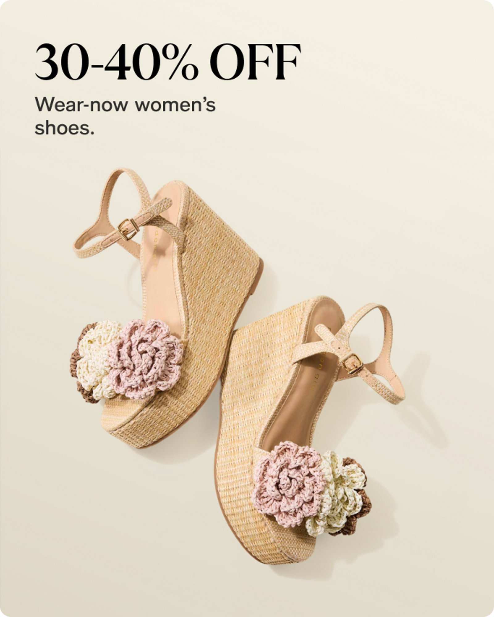 Women-offer-our-top-deals-30-40%-off-shoes
