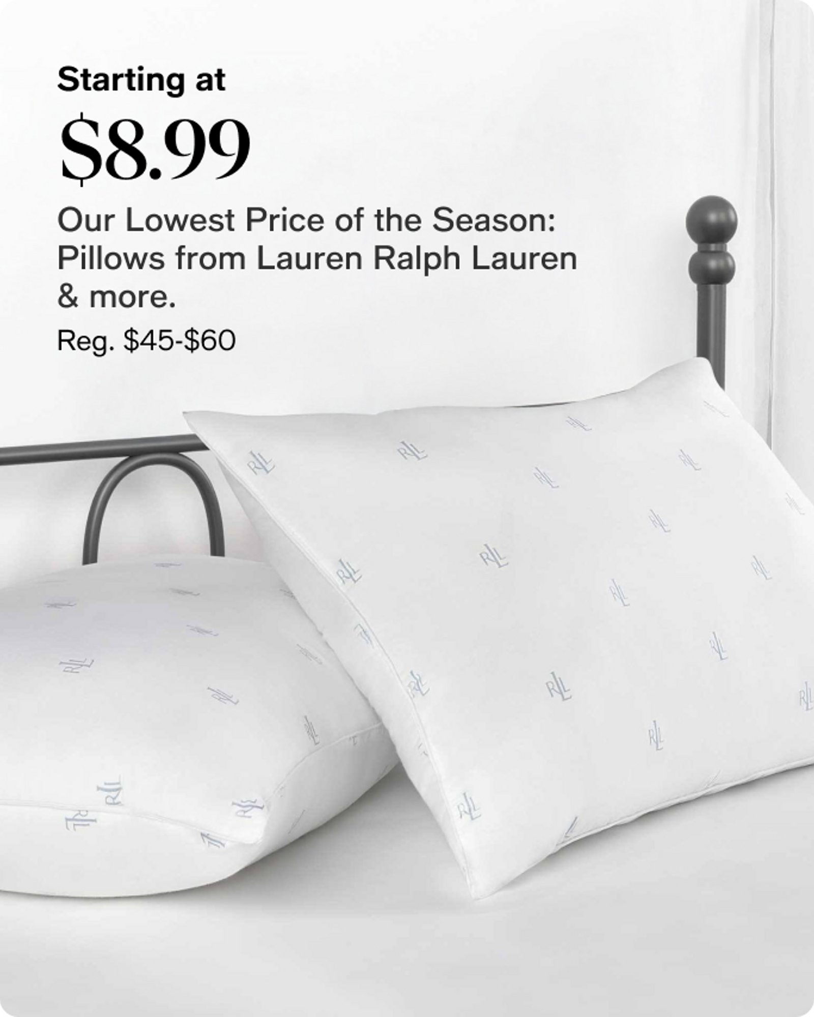 Starting at $8.99 Pillows from Lauren ralph lauren