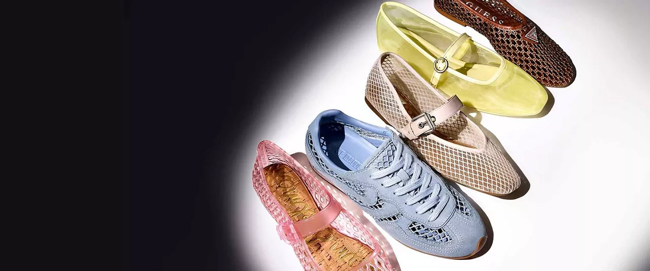 mesh footwear in spring colors