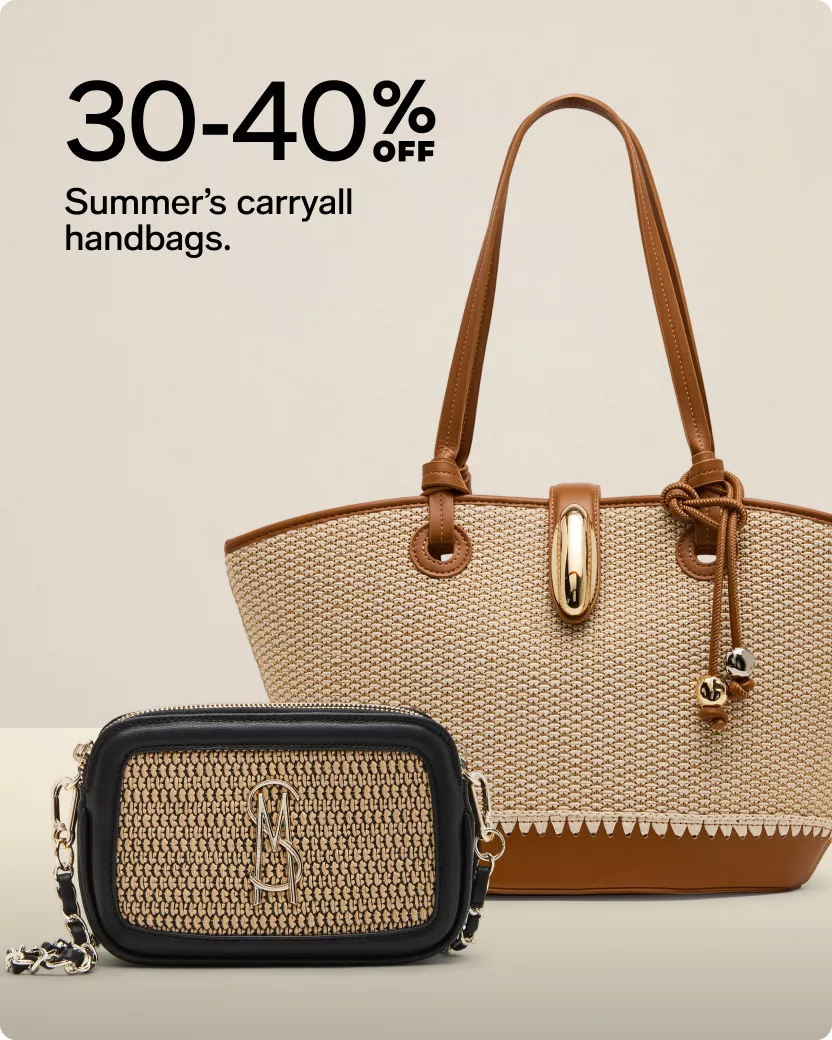 30-40% off | Summer’s carryall handbags.
