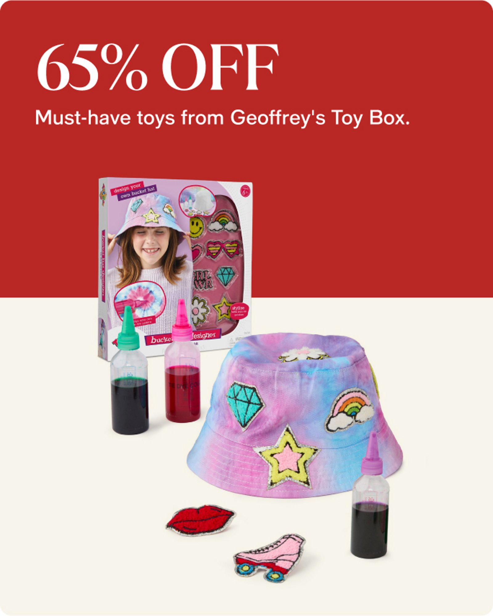 65% off Geoffrey toy box
