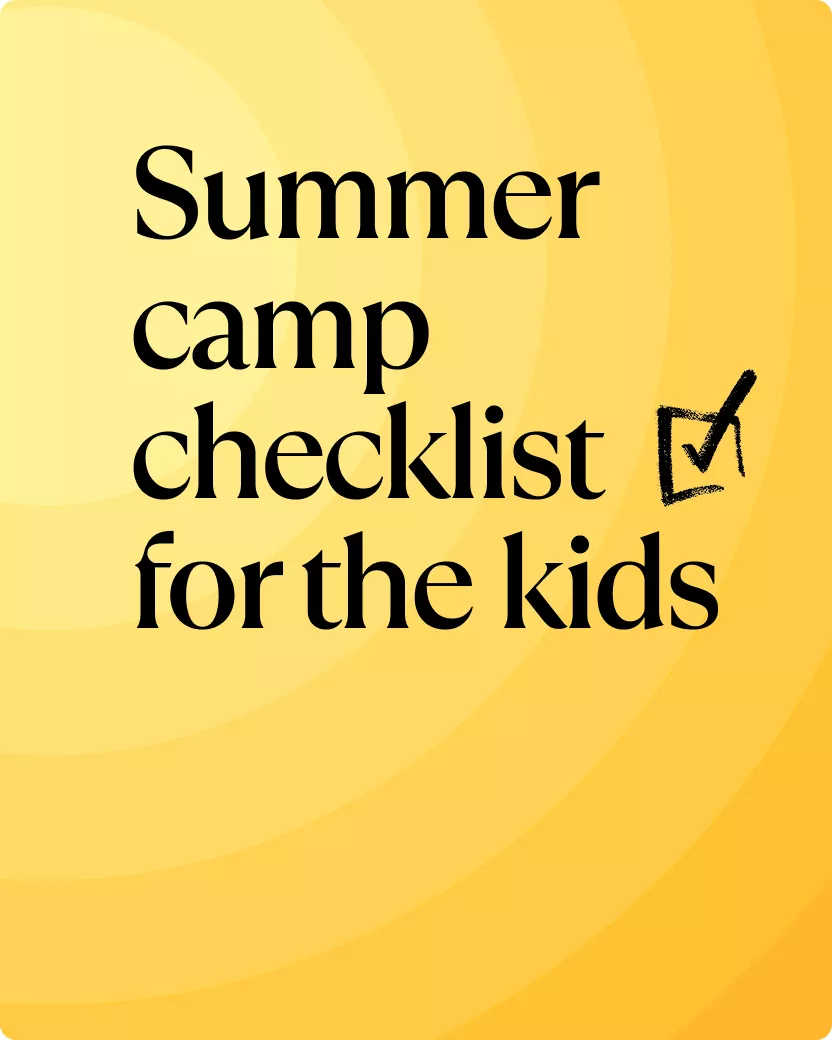 Summer camp checklist for the kids