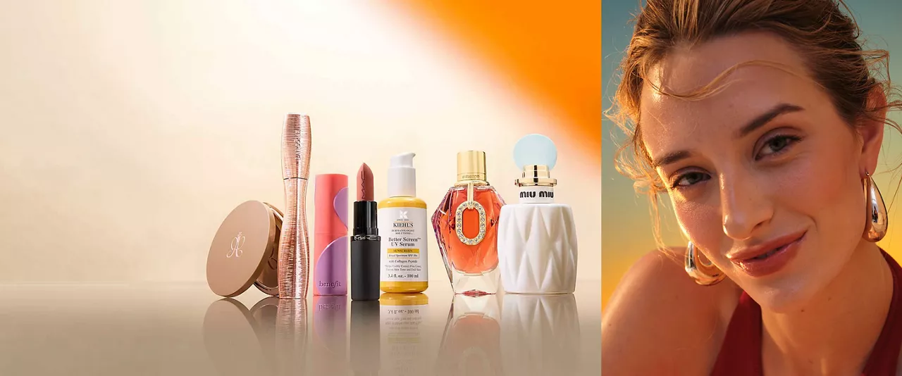 Evoke that pre-sunset magic with warm bronzers,  sun-kissed hues & beachy scents.