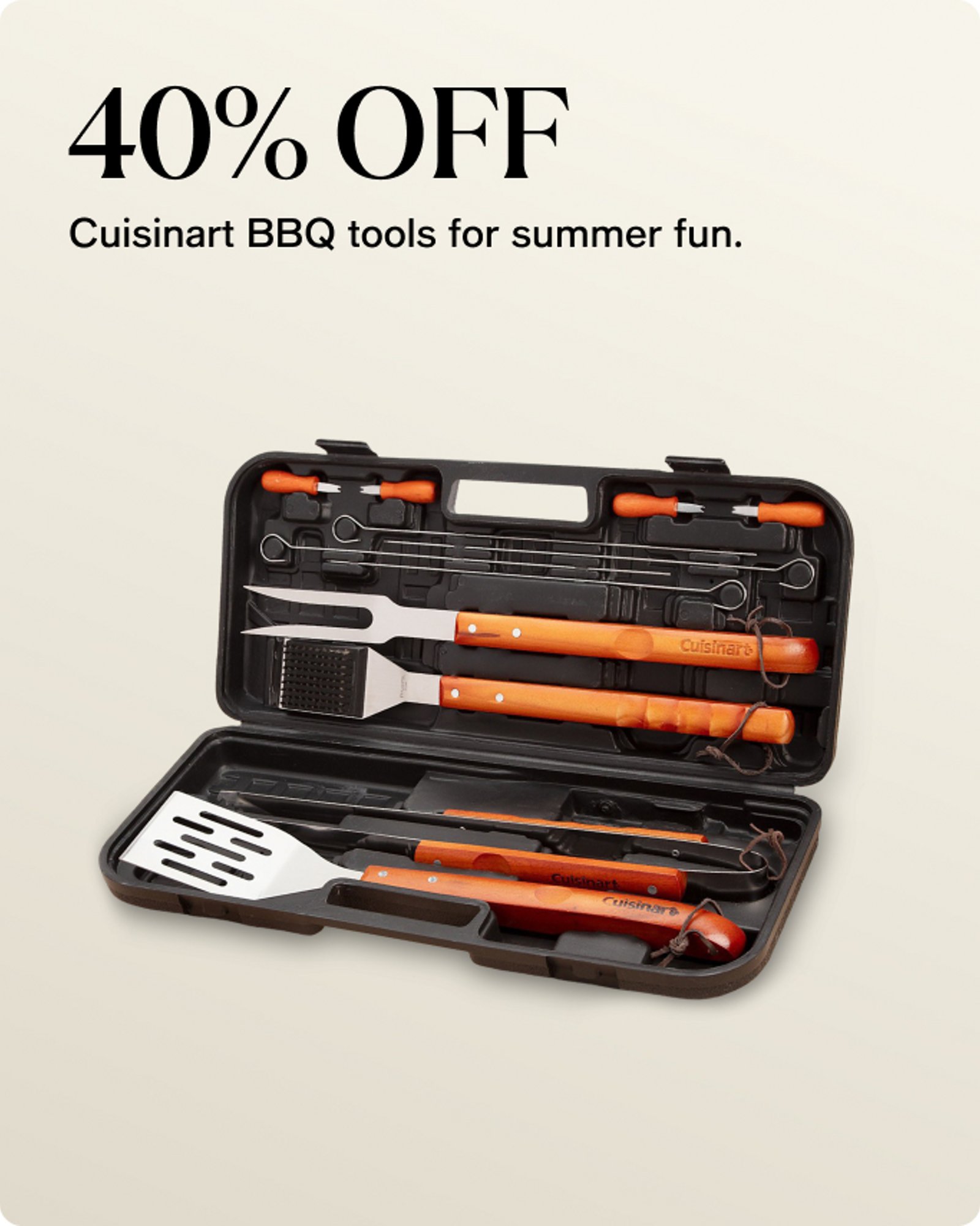 Home-offer-card-40-off-cuisinart-BBQ-tools-for-summer-fun