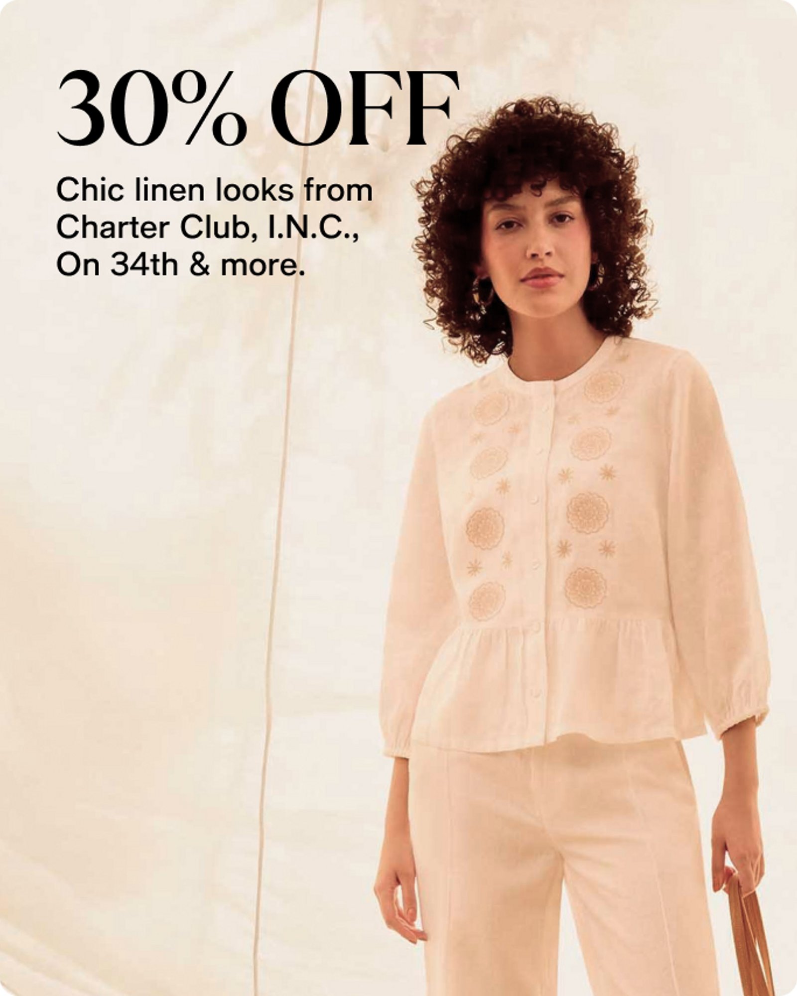 Women-offer-our-top-deals-30%-off-linen