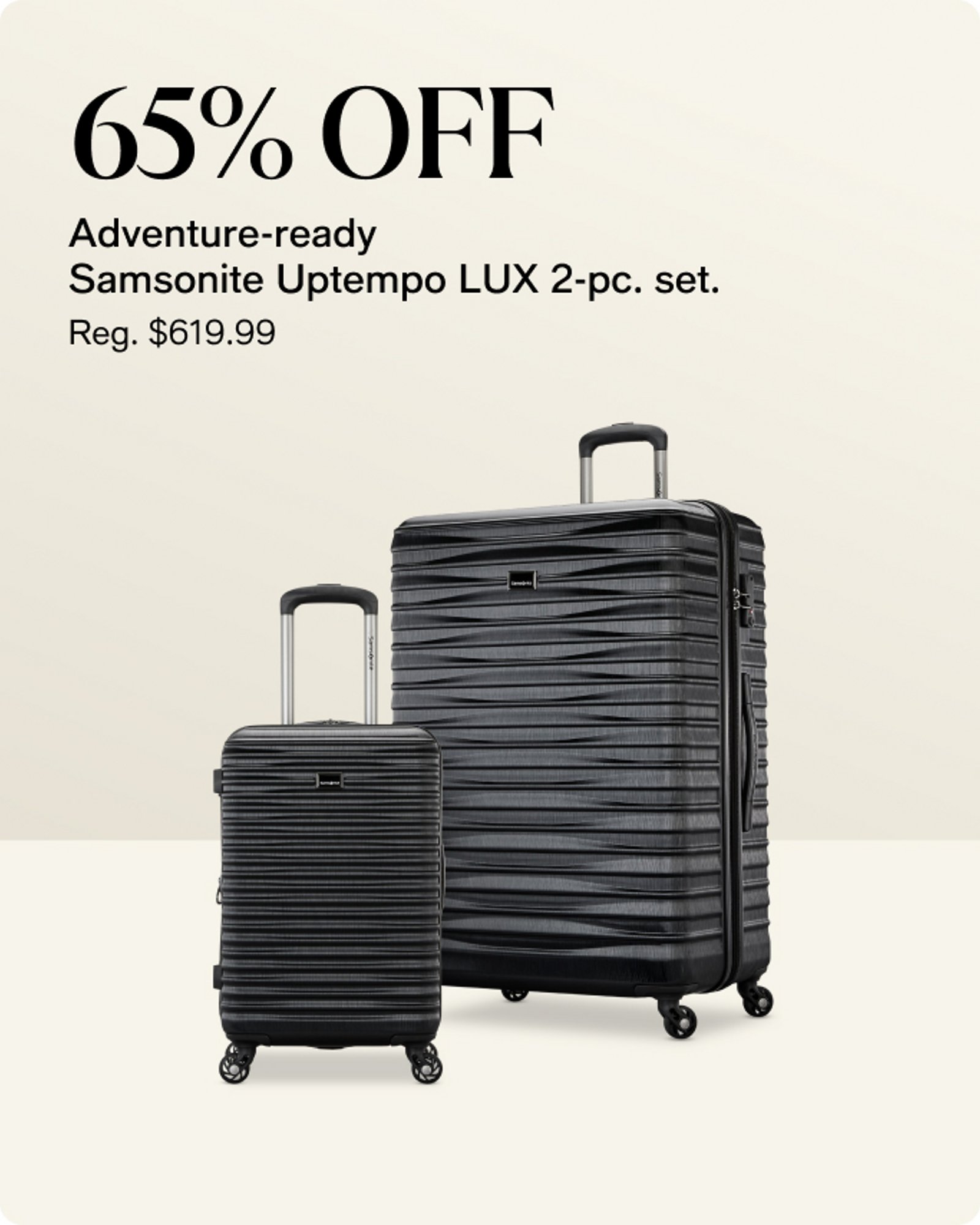 Home-Offercards-Our top deals-Samsonite Luggage