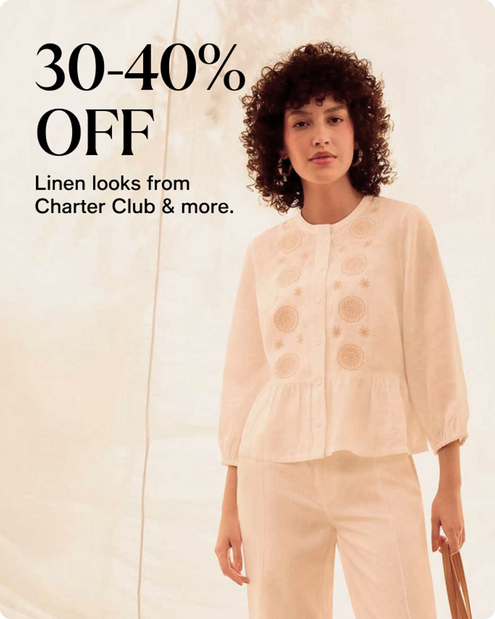 Women-offer-our-top-deals-30-40%-off-linen