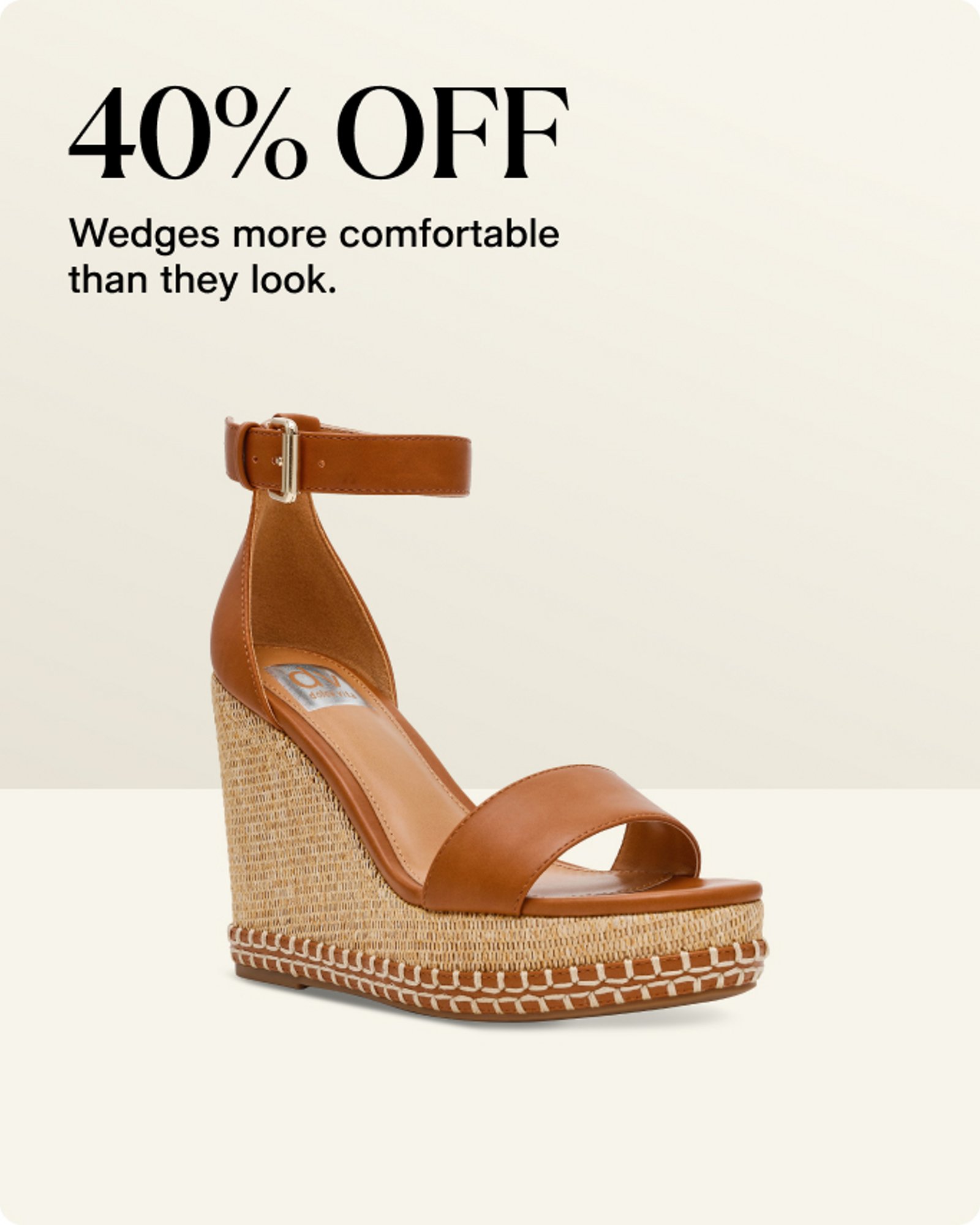 40% Off Wedges more comfortable than they look