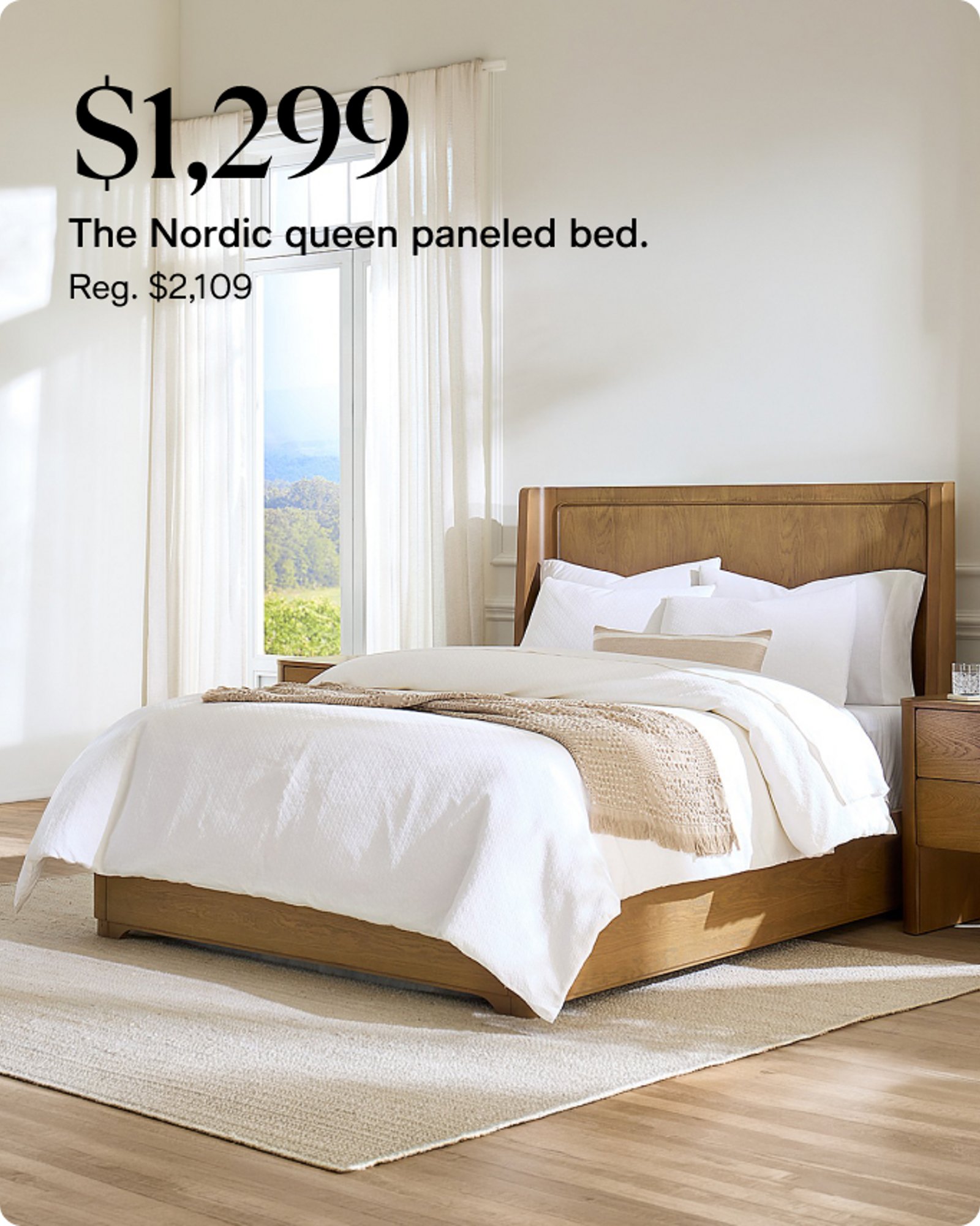 $1299 Nordic Panel Bed