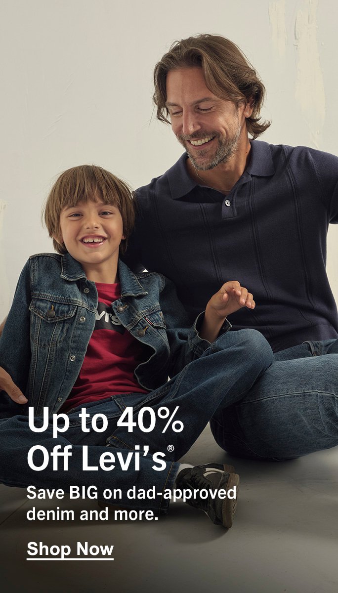 Upto 40% off Levis