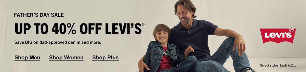 Upto 40% off Levis