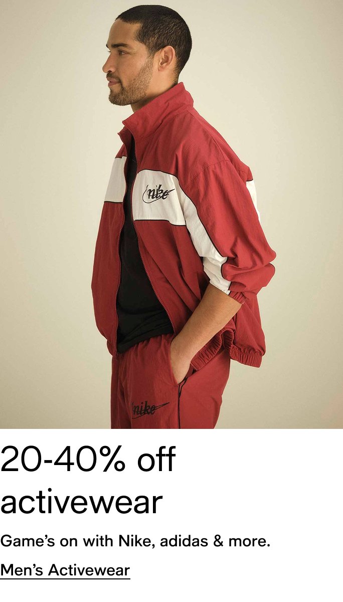 20-40% off activewear