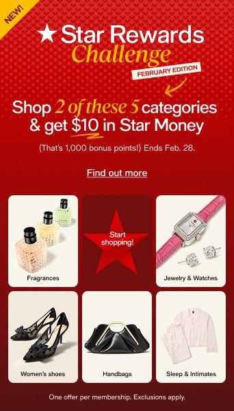 Star Rewards Challenge - Get $10 in star money