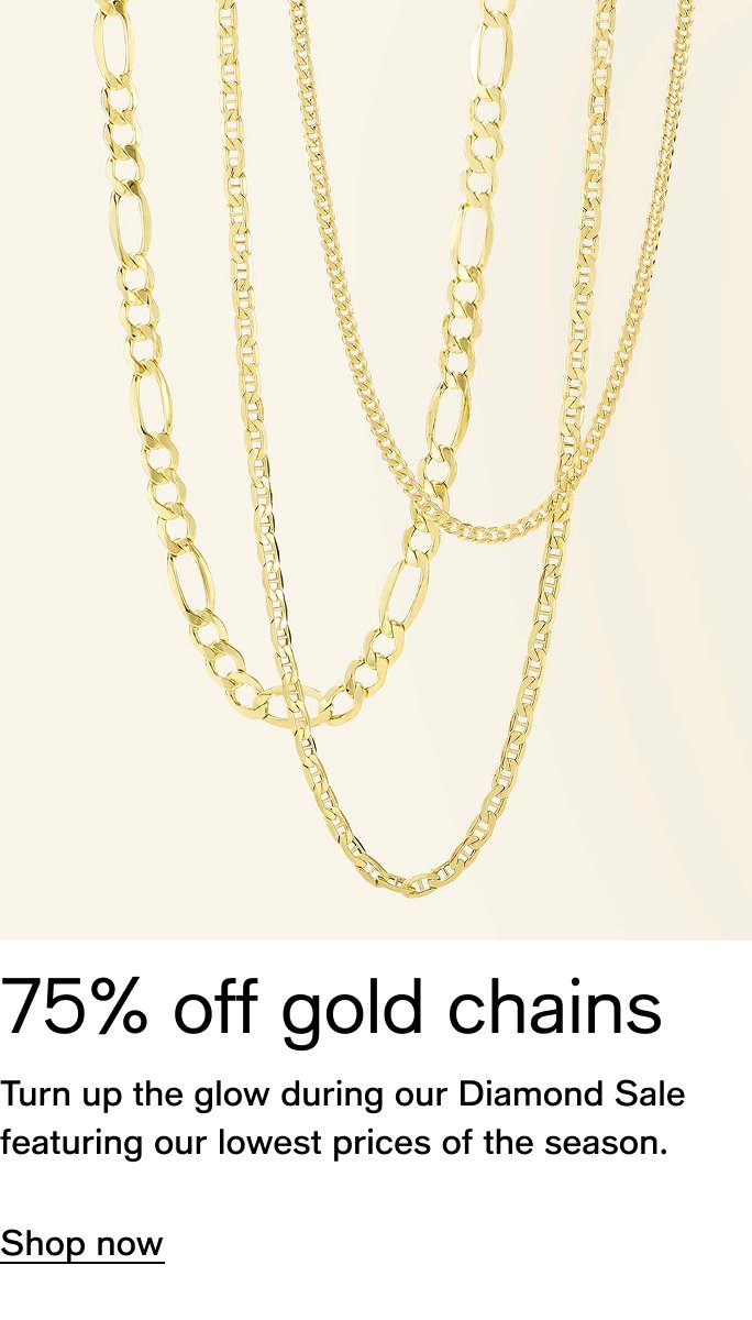 75% off gold chains